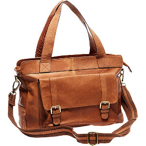 VanHaren 5th Avenue leren handtas cognac Tassenshoponline.nl